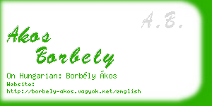 akos borbely business card